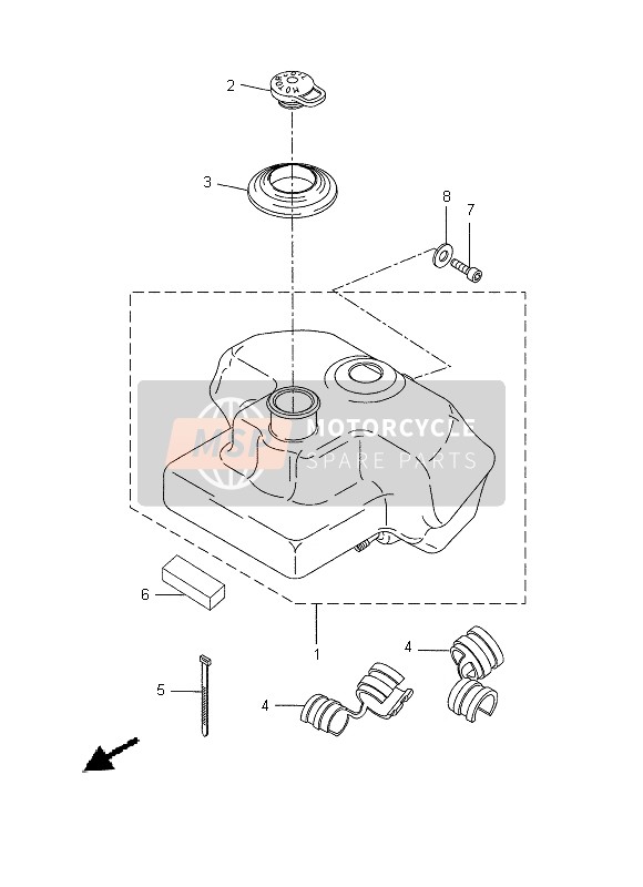 Yamaha CW50 2013 Oil Tank for a 2013 Yamaha CW50